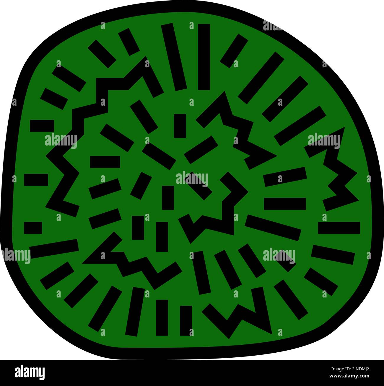 illustration vectorielle de l'icône de couleur de la boule marimo Illustration de Vecteur