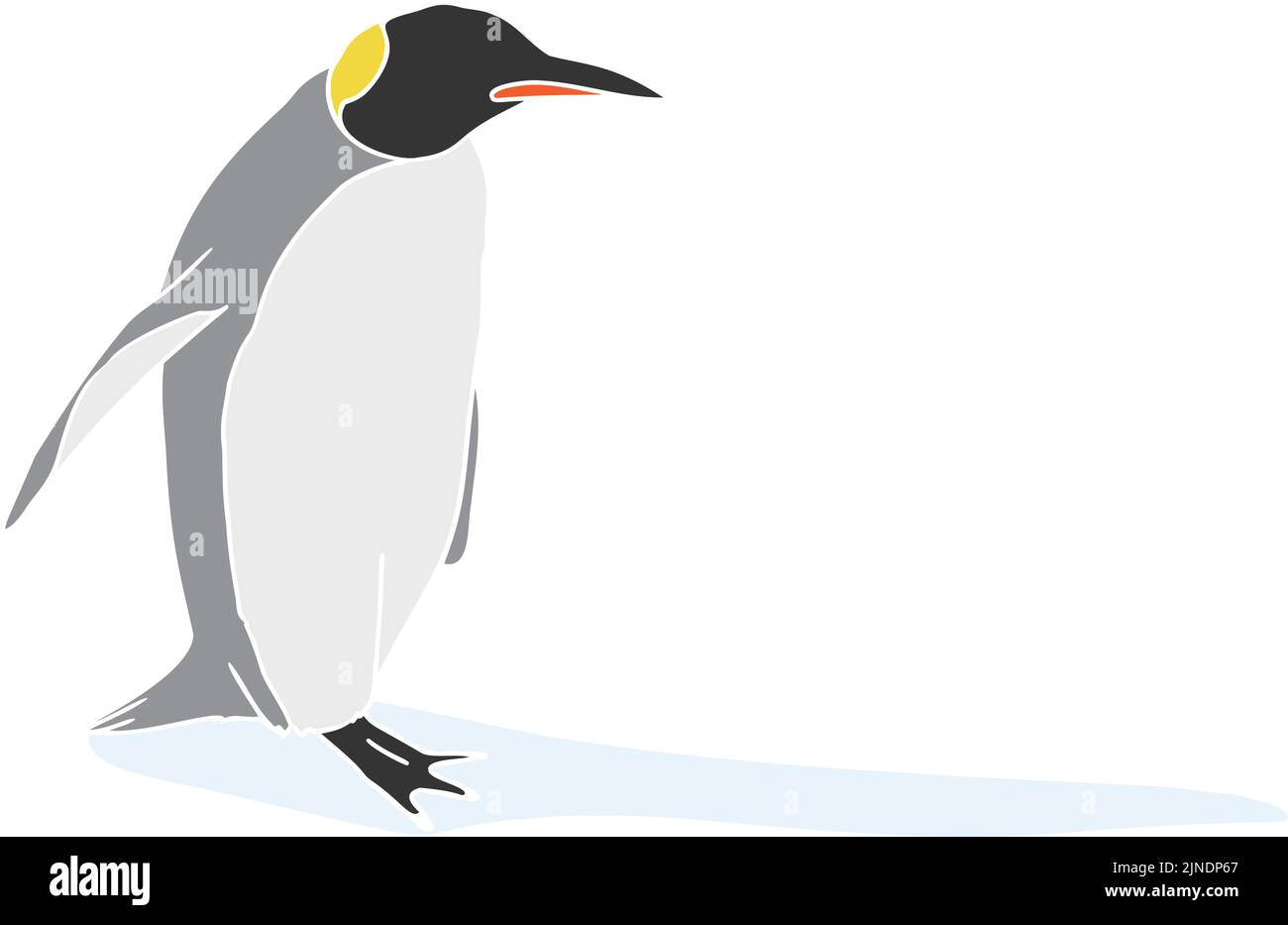 Illustration des pingouins de l'empereur, la ligne principale est blanche Illustration de Vecteur