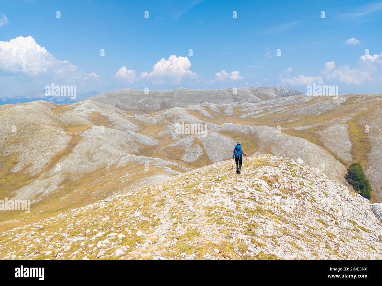 Monte Nuria (Italie) - les montagnes Nuria et Nurietta sont deux sommets de près de 1900 mètres dans la chaîne Apennine du Monti del Cicolano, Rieti Banque D'Images