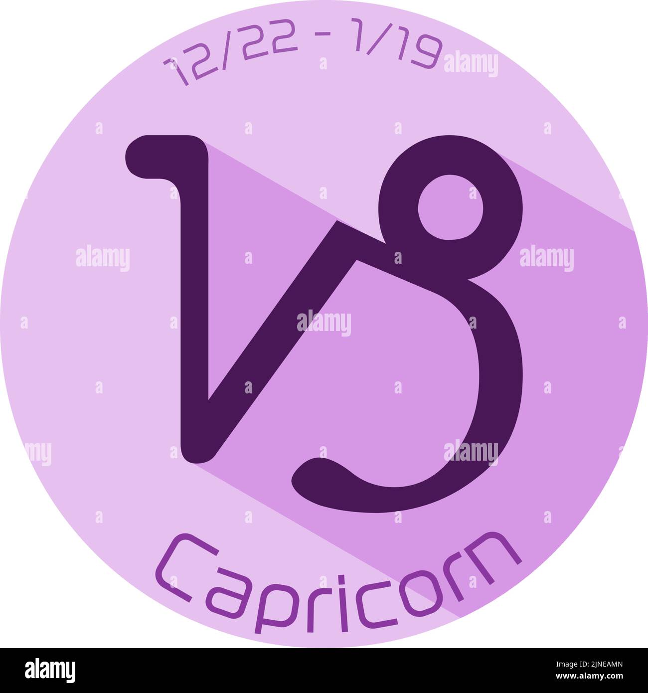 12 icônes de constellation en violet: Illustration vectorielle: Capricorne Illustration de Vecteur