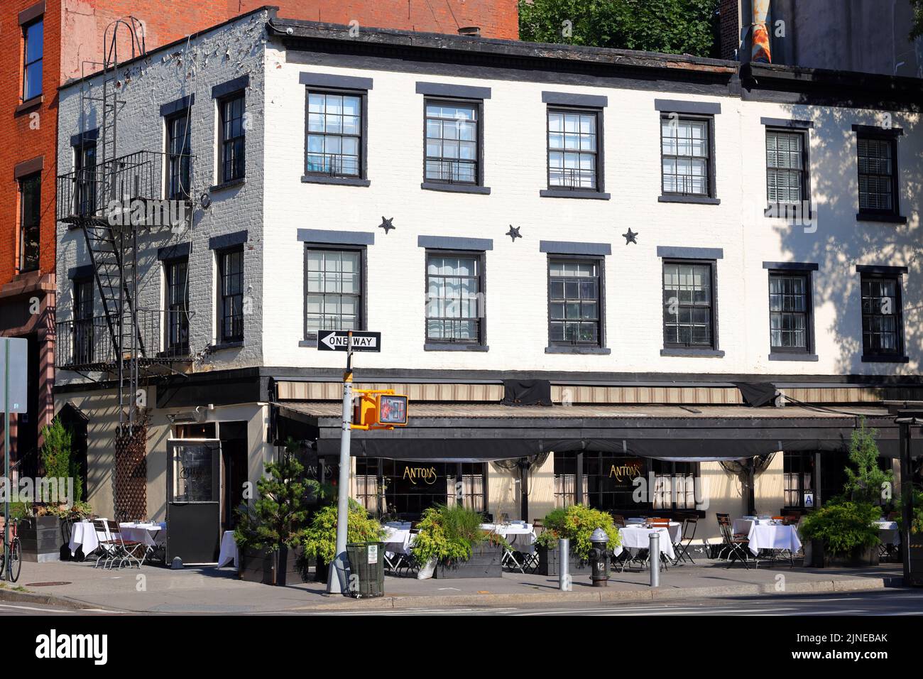 Anton's, 570 Hudson St, 300 W 11th St, New York, NYC photo d'un restaurant dans le West Village de Manhattan. Banque D'Images