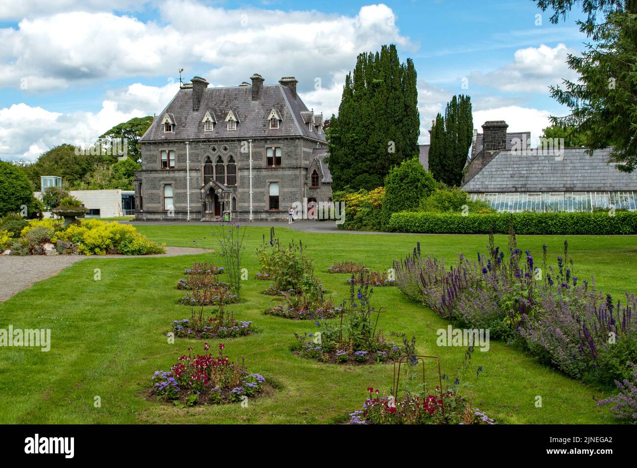 Jardin à Turlough Park House, Castlebar, Co. Mayo, Irlande Banque D'Images