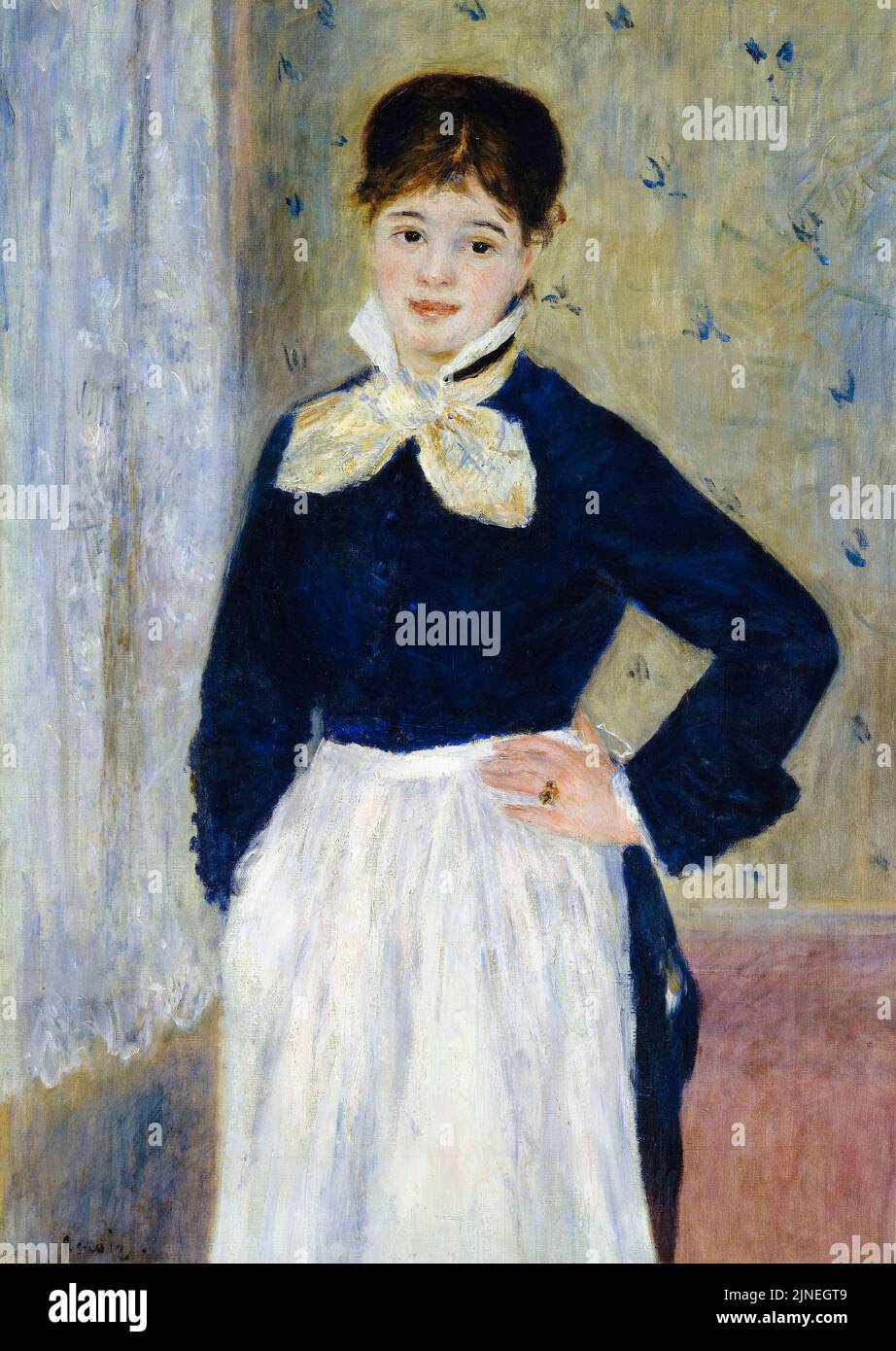 Pierre Auguste Renoir, Serveuse au restaurant Duval, portrait peint à l'huile sur toile, vers 1875 Banque D'Images