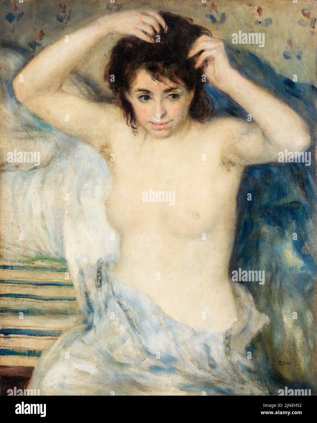 Pierre Auguste Renoir, avant le bain, peinture à l'huile sur toile, vers 1875 Banque D'Images