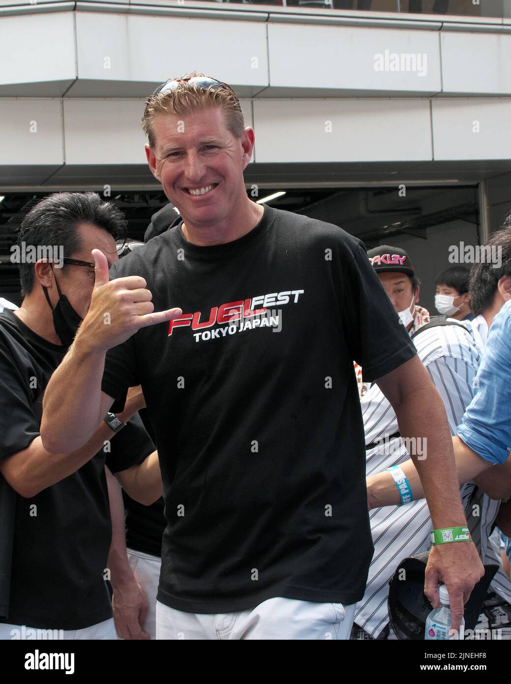 Oyama, Japon. 11th août 2022. Co-fondateur de FUELFEST, Chris Lee participe jeudi au circuit international de Fuji à Shizuoka-Préfecture, Japon, à la FUELFEST Japan 2022, à 11 août 2022. Photo par Keizo Mori/UPI crédit: UPI/Alay Live News Banque D'Images