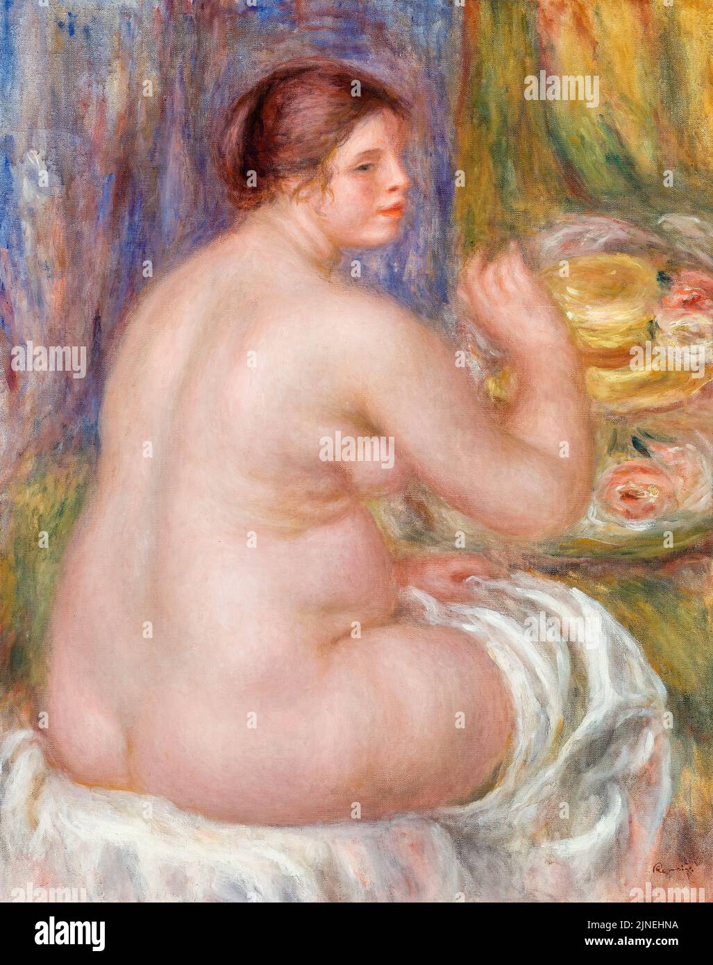 Pierre Auguste Renoir, nu du dos, peinture à l'huile sur toile, 1917 Banque D'Images