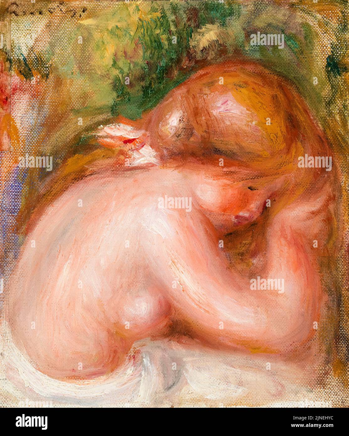 Pierre Auguste Renoir, Nude Torso de Young Girl, peinture à l'huile sur toile, 1910-1912 Banque D'Images