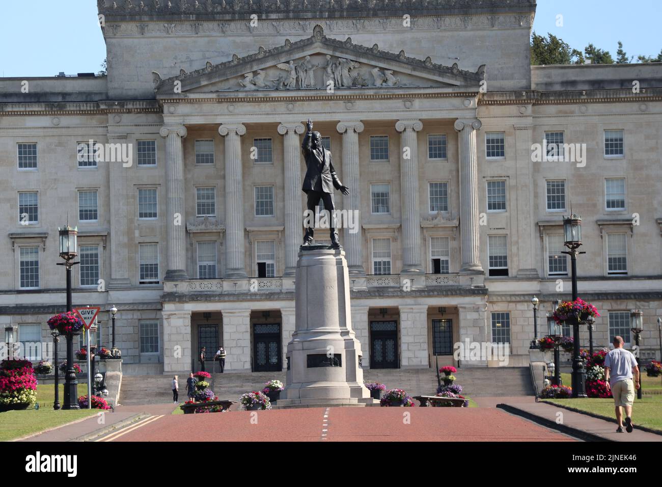 Statue de Lord Carson à Stormont, Belfast, Irlande du Nord Banque D'Images