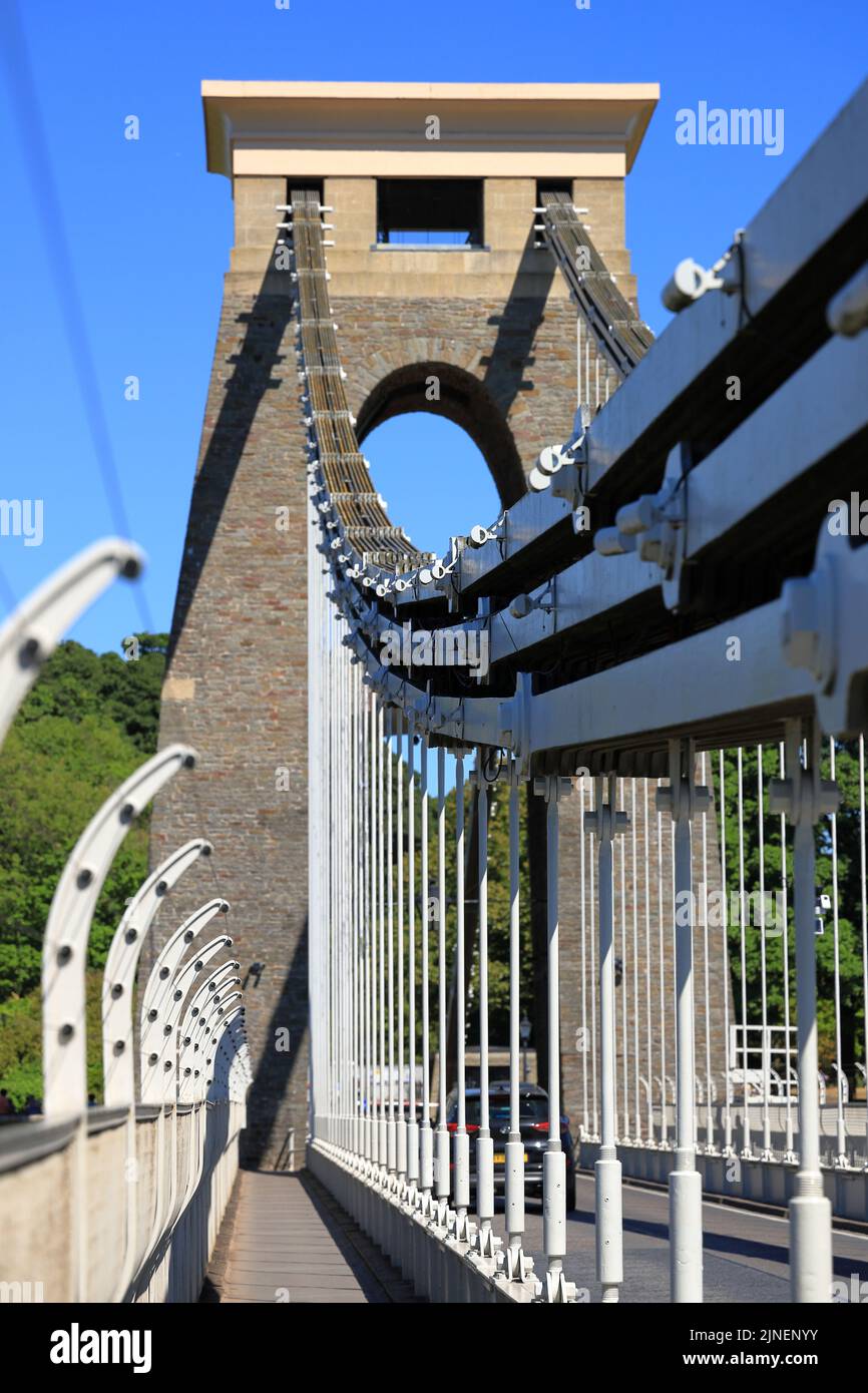 Pont suspendu de Clifton Bristol depuis le sentier Banque D'Images