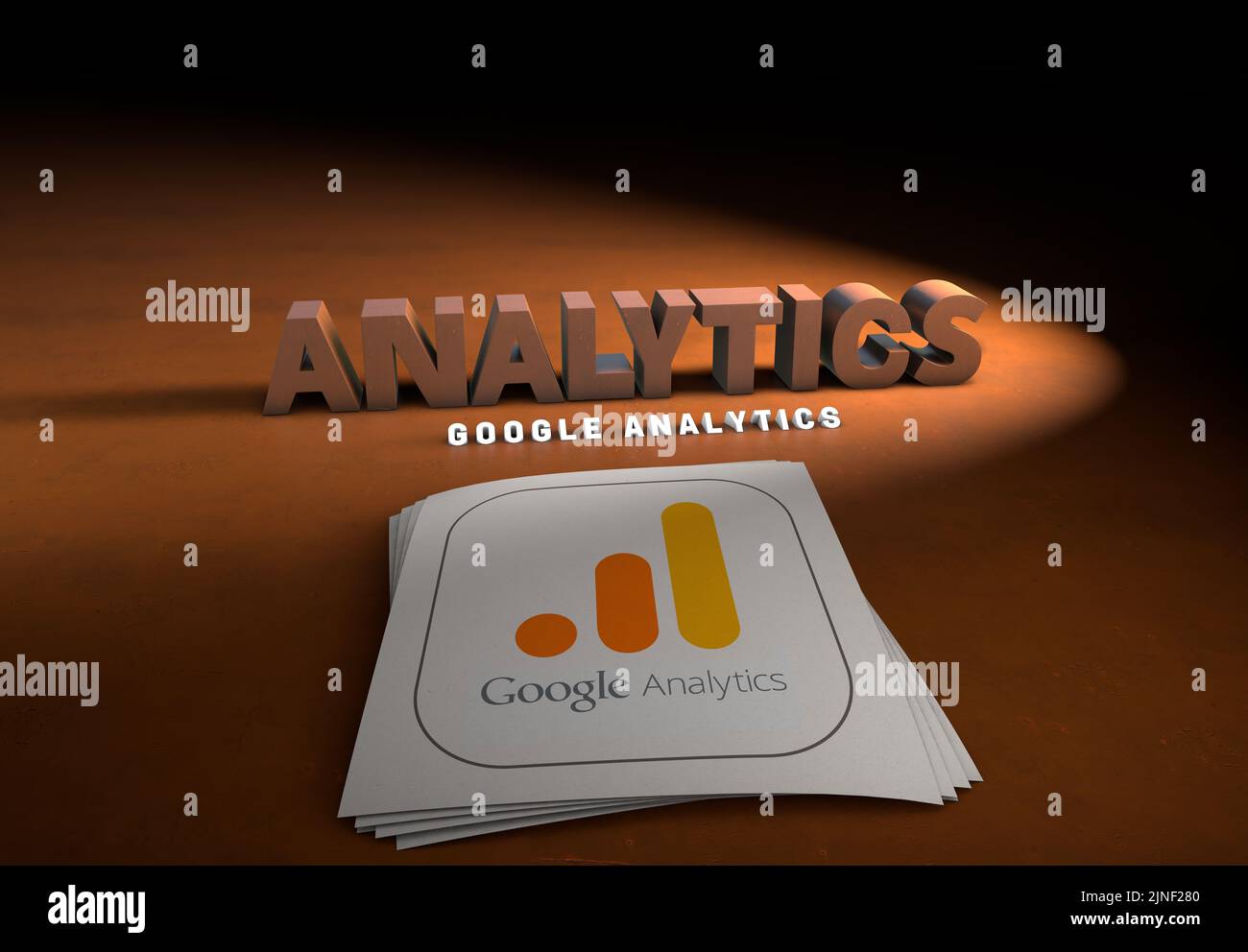 google analytics, arrière-plan google Banque D'Images