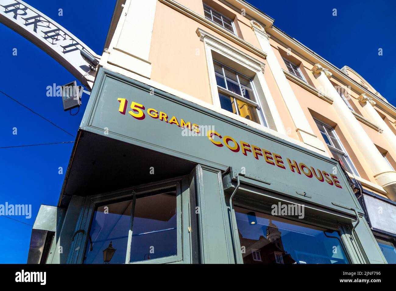 Extérieur du 15Grams Coffee House, Greenwich, Londres, Royaume-Uni Banque D'Images