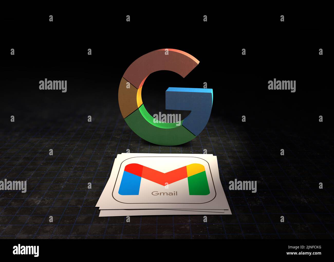 Google, 3D papier peint Google Banque D'Images