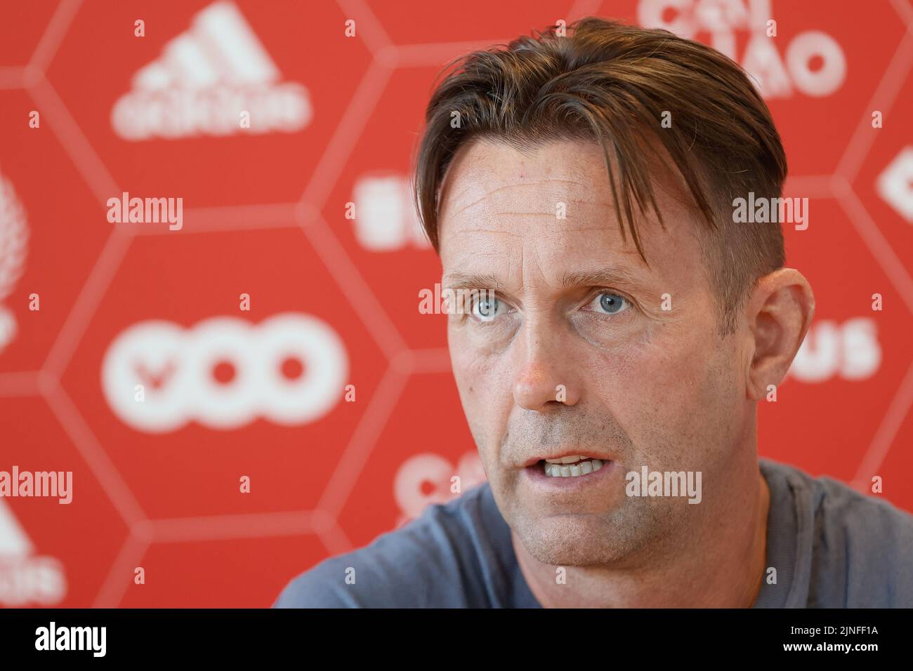 Ronny Deila, entraîneur en chef de Standard photographié lors de la conférence de presse