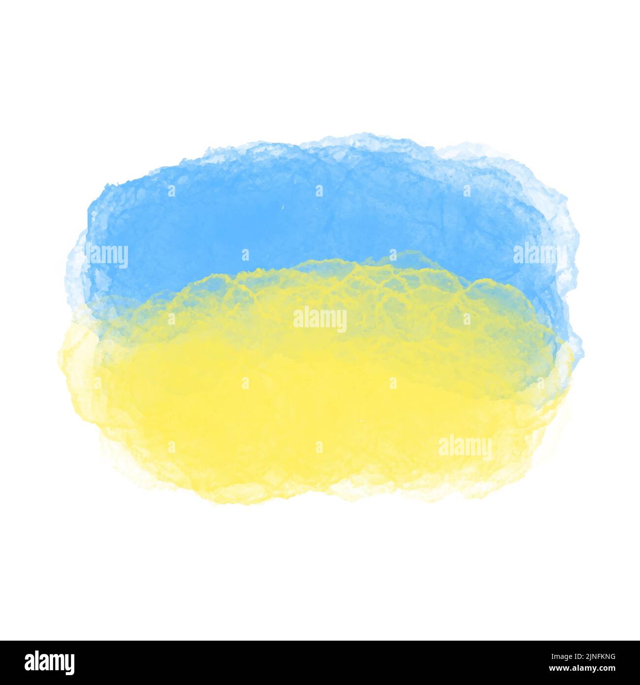 Drapeau ukrainien couleur bleu-jaune arrière-plan aquarelle numérique, pour arrière-plan, toile de fond, encart, inscription. Isolé, sur fond blanc. Illustration vectorielle Illustration de Vecteur