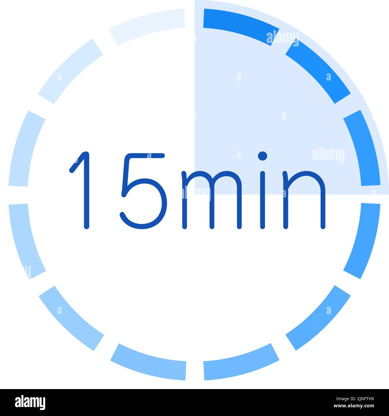 Timer 15 minutes vector illustration Banque d'images vectorielles - Alamy