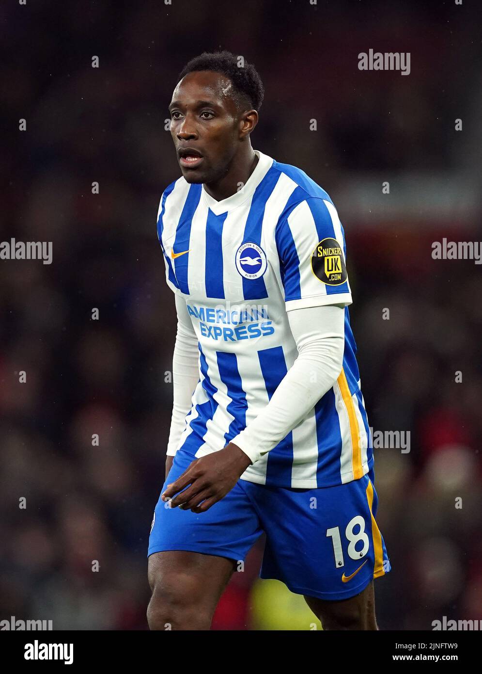 Photo du dossier datée du 15-02-2022, de Brighton et de Dove Albion, Danny Welbeck. Graham Potter, entraîneur-chef de Brighton, insiste sur le fait que c'était une « évidence » de garder Danny Welbeck au stade AMEX cette saison. Date de publication : jeudi 11 août 2022. Banque D'Images