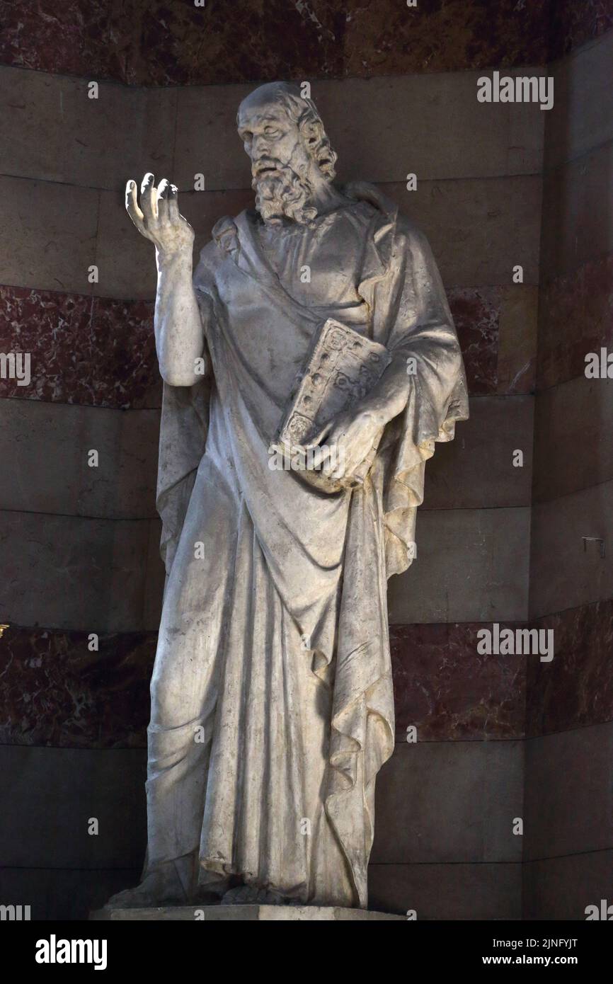 Statue de Saint-Marc par Louis Botinelly Cathédrale Sainte-Marie-majeure Marseille France Banque D'Images