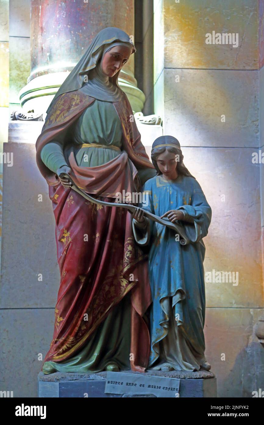 Sainte Anne (mère à la Vierge Marie) et la Vierge Marie Cathédrale Sainte-Marie-majeure (Cathédrale de Sainte Marie majeure) Marseille France Banque D'Images