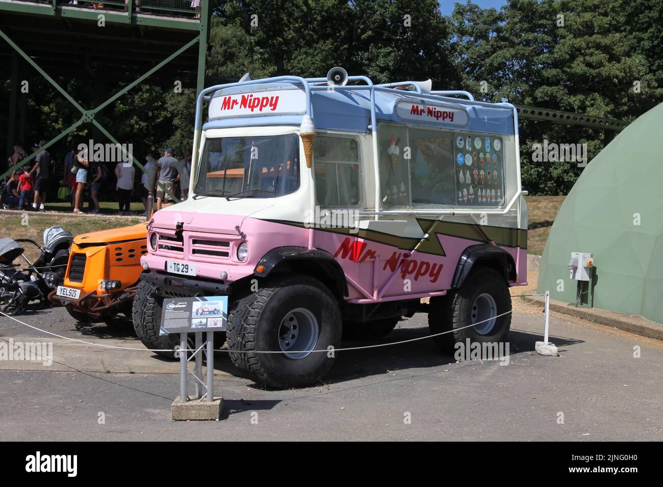 Top Gear MR nippy Ice Cream Van au National Motor Museum à Beaulieu, Southampton, Hampshire, Angleterre, Royaume-Uni, Août 2022 Banque D'Images