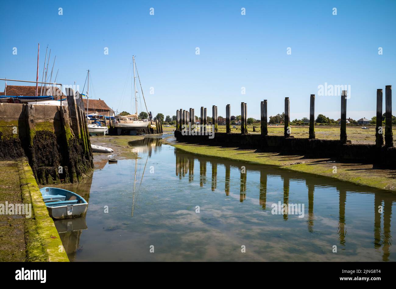 Vue sur Bosham Quay dans Chichester Harbour à Bosham à Werst Sussex, Royaume-Uni. Banque D'Images