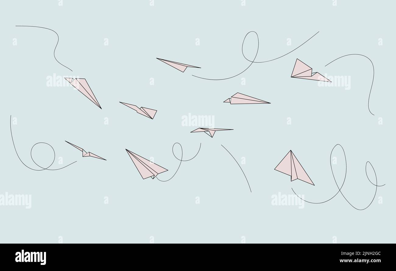 Illustration vectorielle de plans de papier 3D lignes Illustration de Vecteur