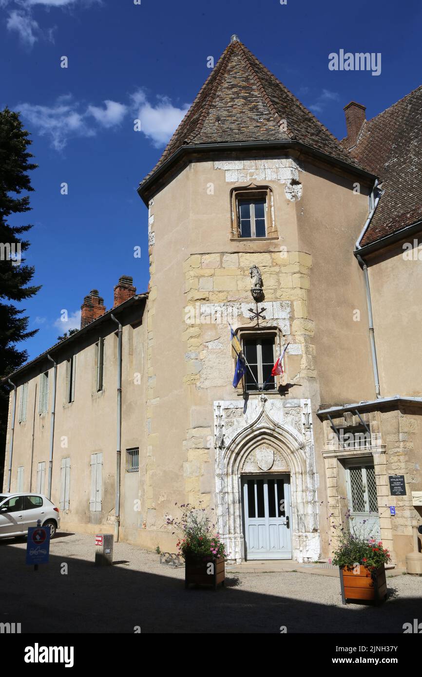 Hôtel de ville. Palais abbatial Jacques d'Amboise. XVI ème siècle. Saône-et-Loire. Bourgogne. France. Europe. Banque D'Images