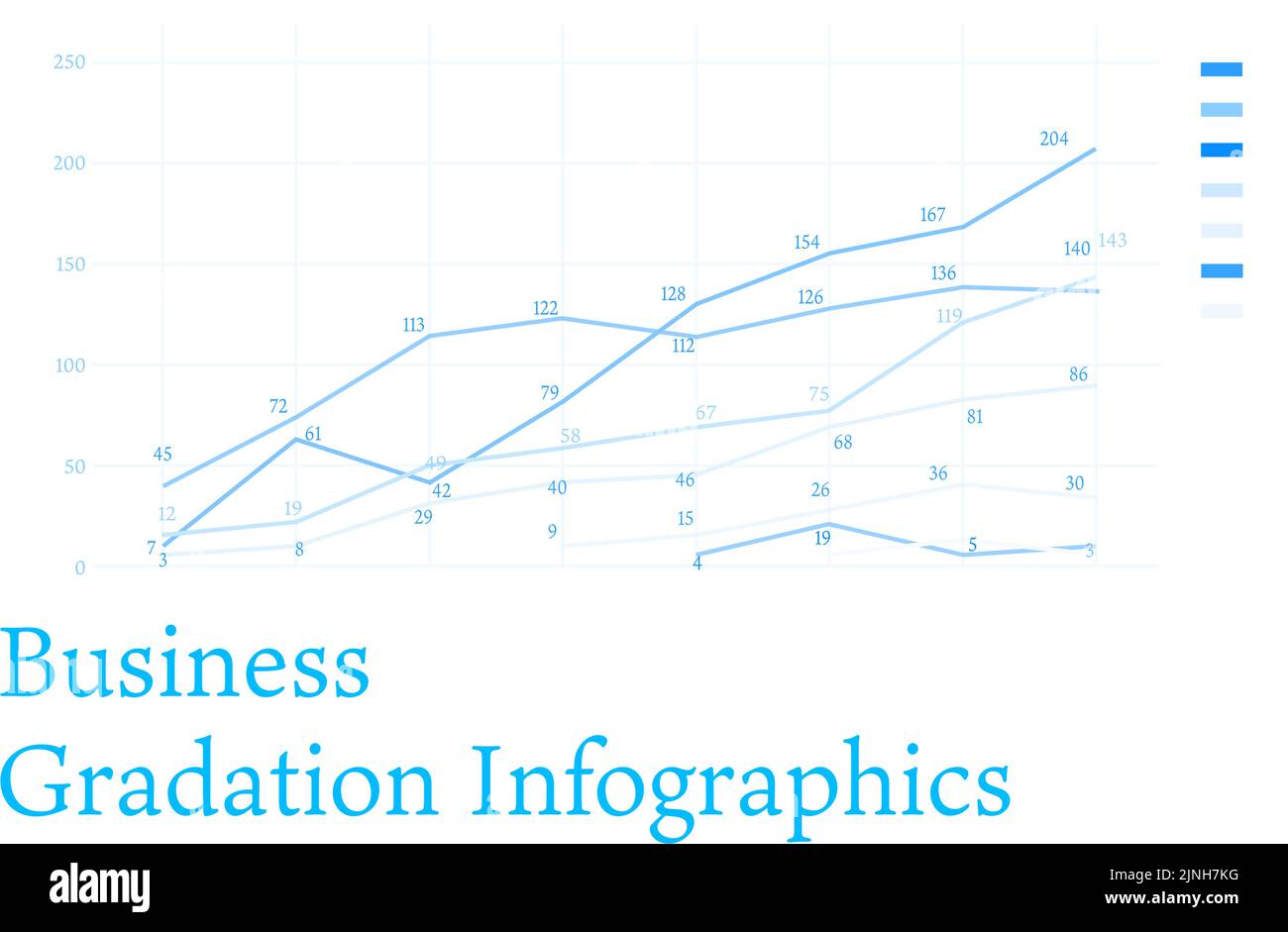 Infographies, graphiques, graphiques et tableaux bleus Illustration de Vecteur