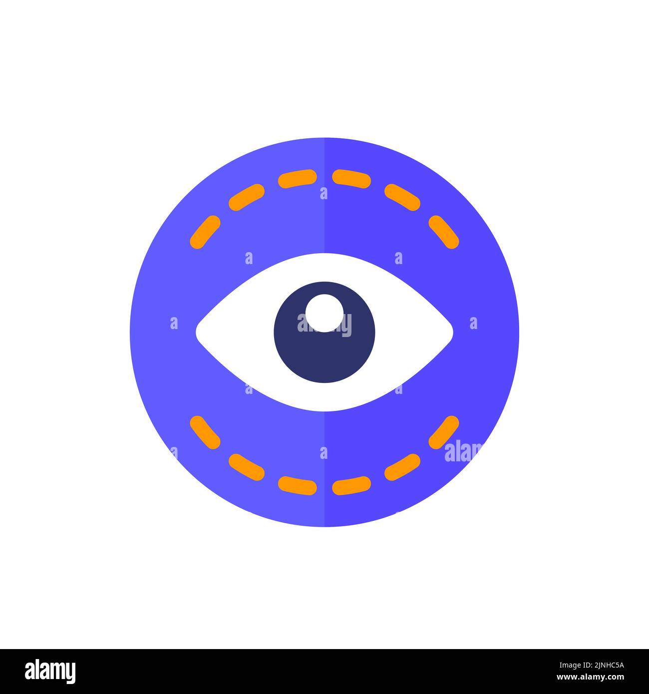 blépharoplastie, icône de chirurgie des paupières avec un œil Illustration de Vecteur