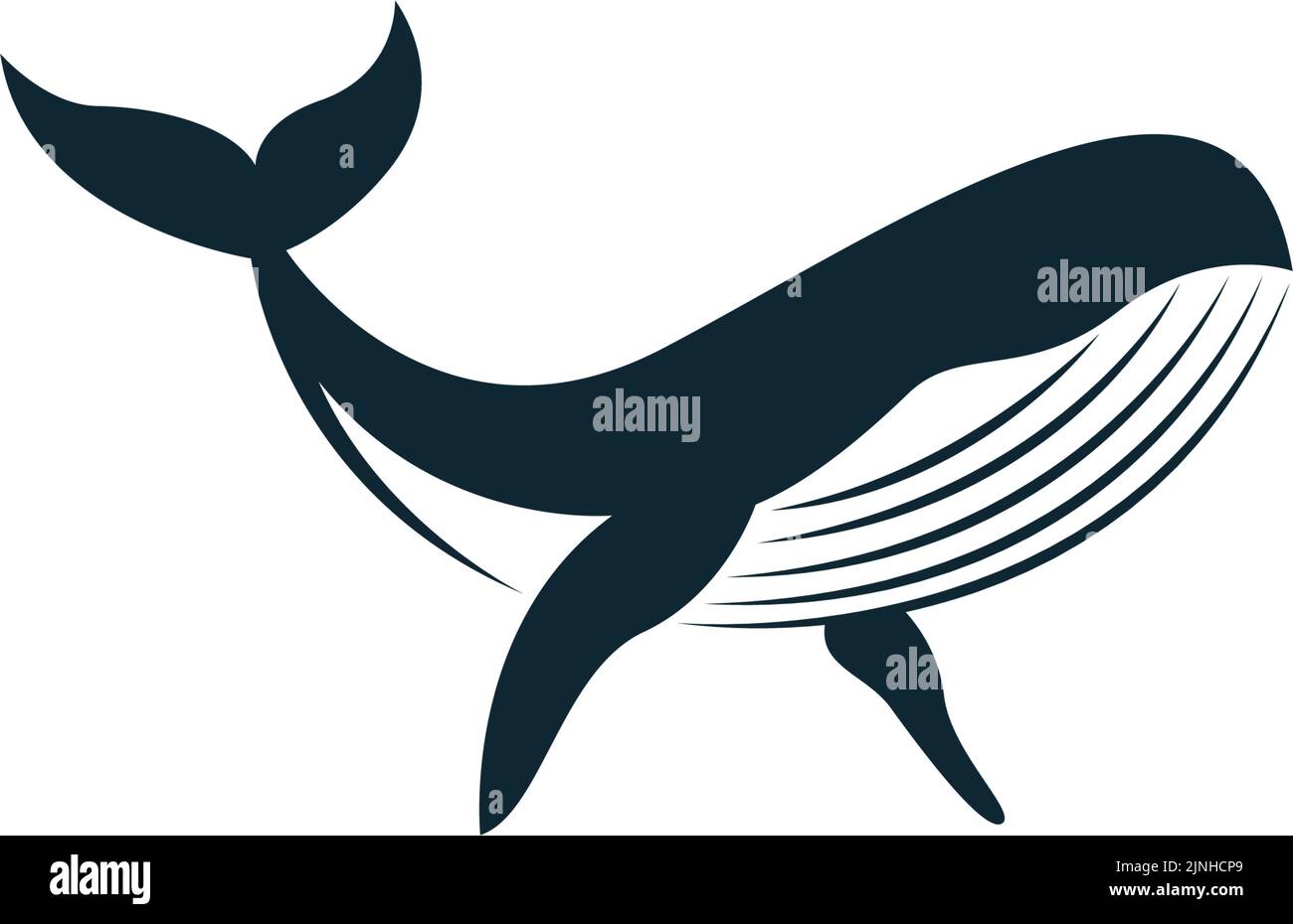 Modèle d'illustration du logo Whale Icon Illustration de Vecteur