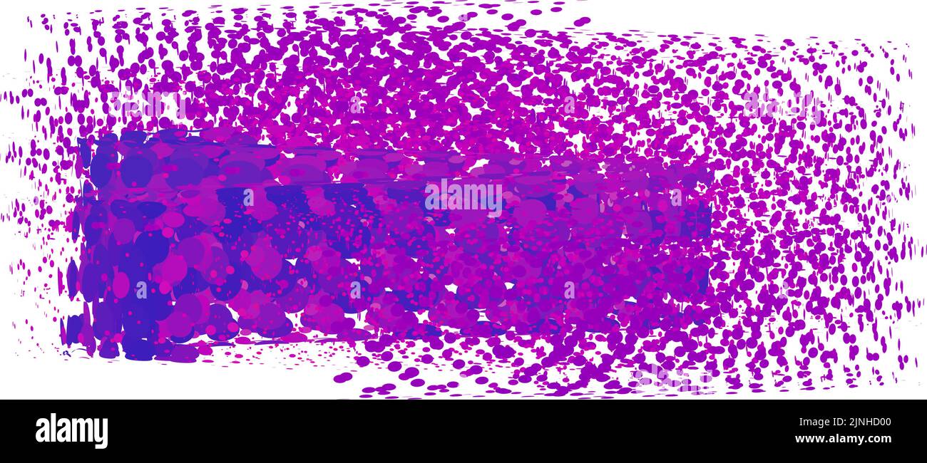 Éclaboussure. Touches abstraites de violet foncé et de bleu sur fond blanc. Image graphique vectorielle Illustration de Vecteur