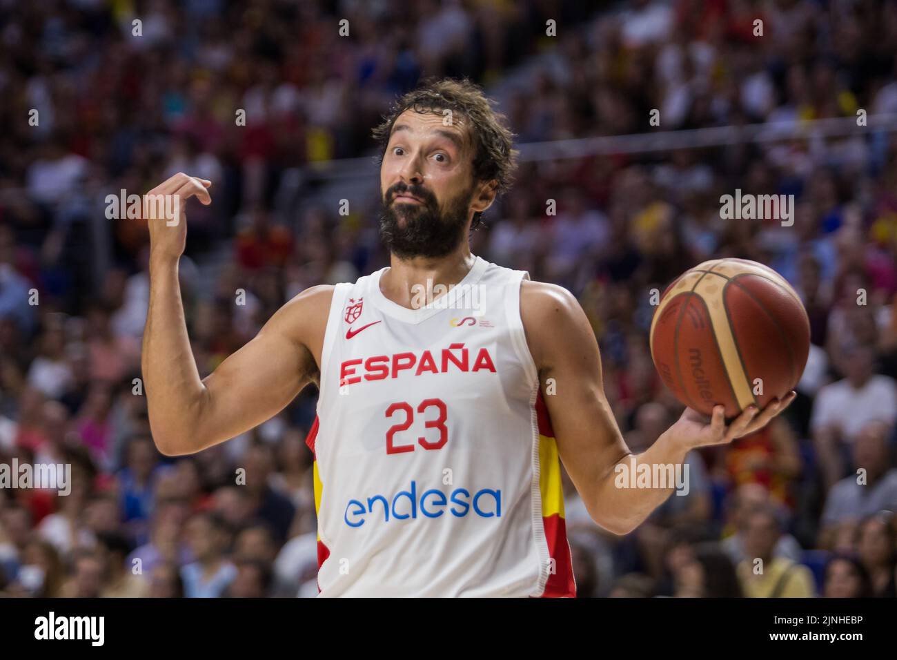 Madrid, Madrid, Espagne. 11th août 2022. Sergio Llull.a l'Espagne contre la Grèce jeu d'amitié pour préparer le Championnat européen de basket-ball 2023 célébré au Centre Wizink de Madrid (Espagne), 11 août 2022. L'Espagne a gagné 87 - 80 (Credit image: © Juan Carlos García Mate/Pacific Press via ZUMA Press Wire) Banque D'Images