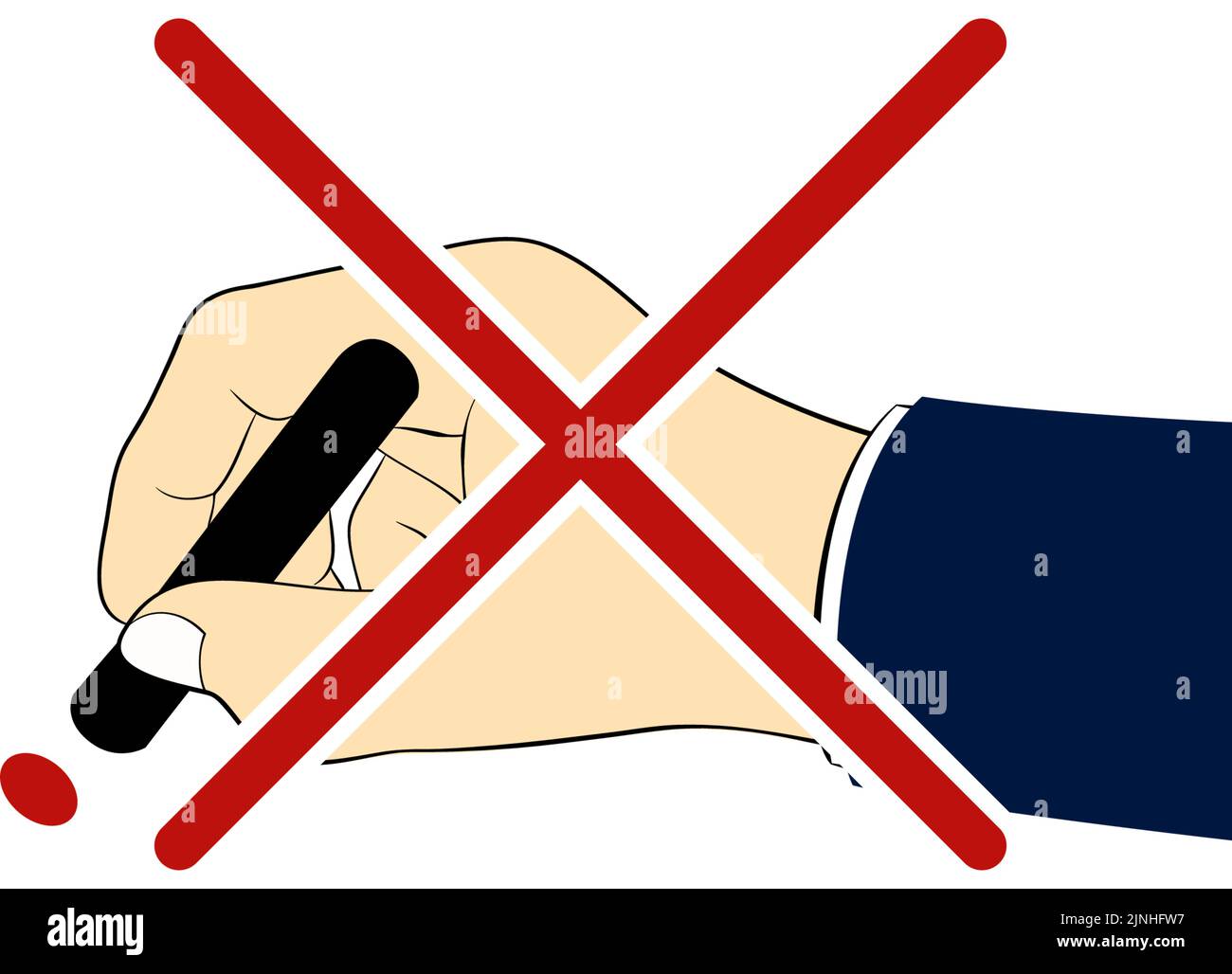 Abolition de l'estampage illustration de de-hanko - Traduction: YAMADA Illustration de Vecteur