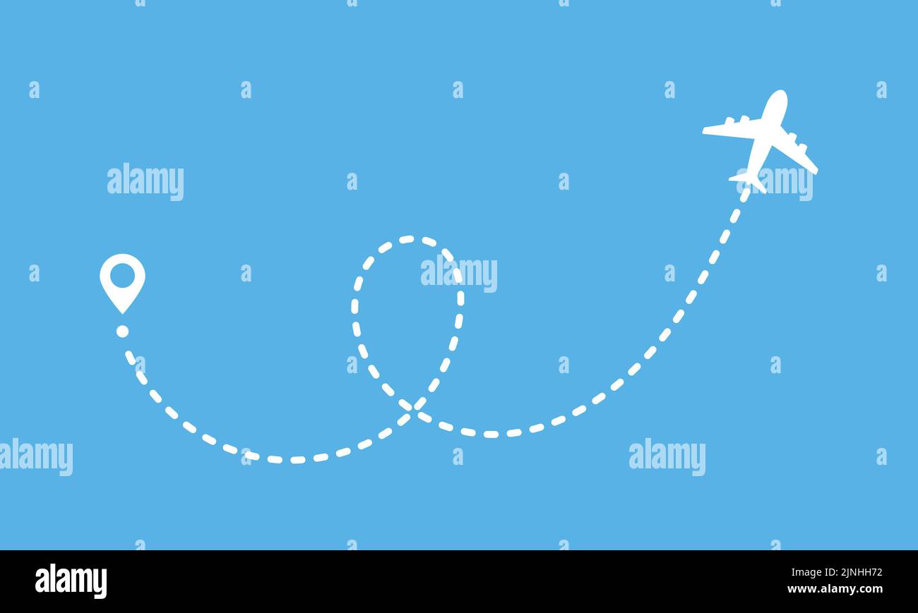 Itinéraire aérien. Icône de vecteur de ligne aérienne. Élément graphique de concept de voyage abstrait pour la présentation Illustration de Vecteur