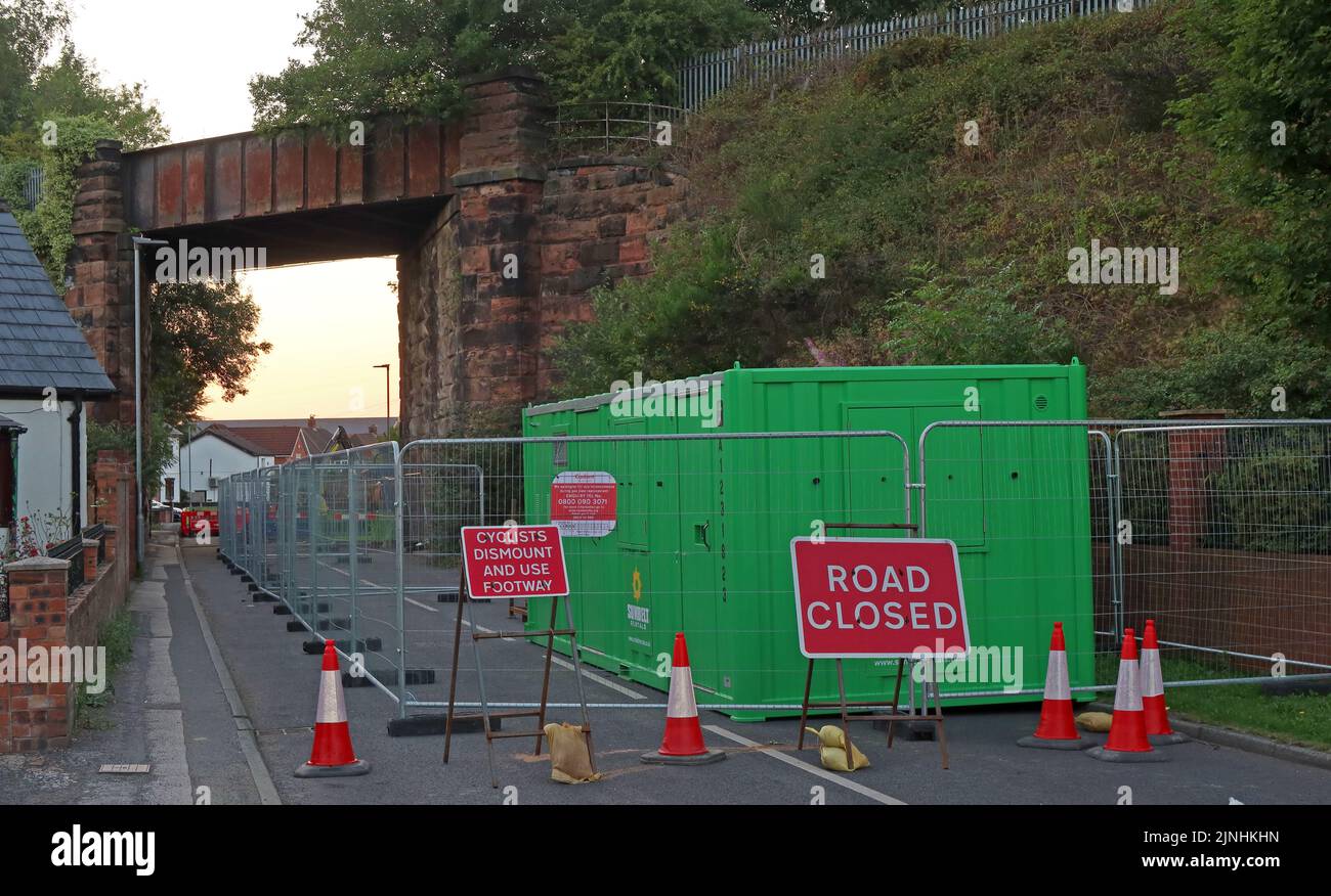 Cadent pose de nouvelles infrastructures principales et de distribution de gaz, sur Bradshaw Lane, Grappenhall/Thelwall, Warrington, Cheshire, Angleterre, Royaume-Uni, WA4 Banque D'Images