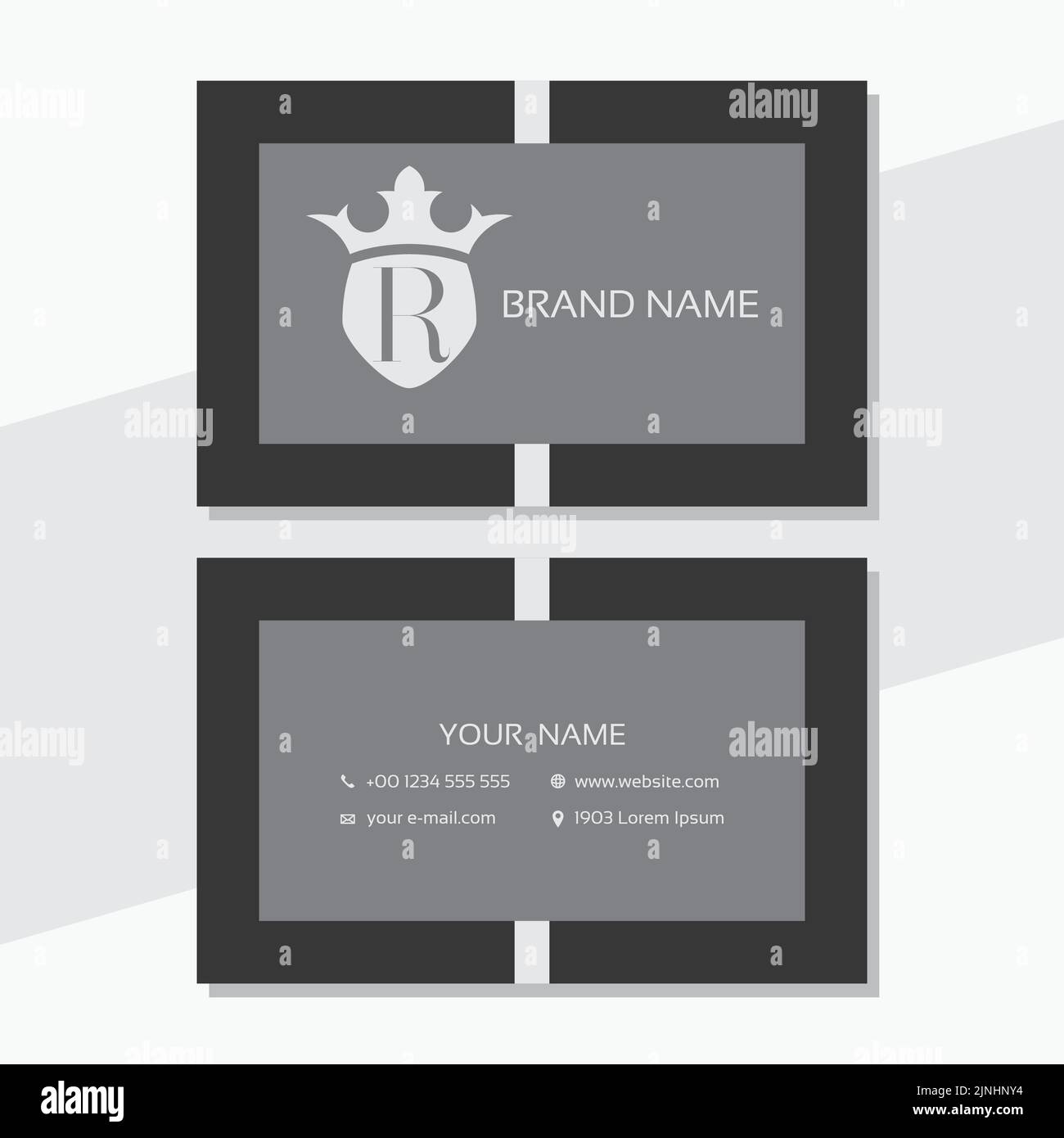 Logotype de vecteur de luxe avec modèle de carte de visite. Illustration de Vecteur