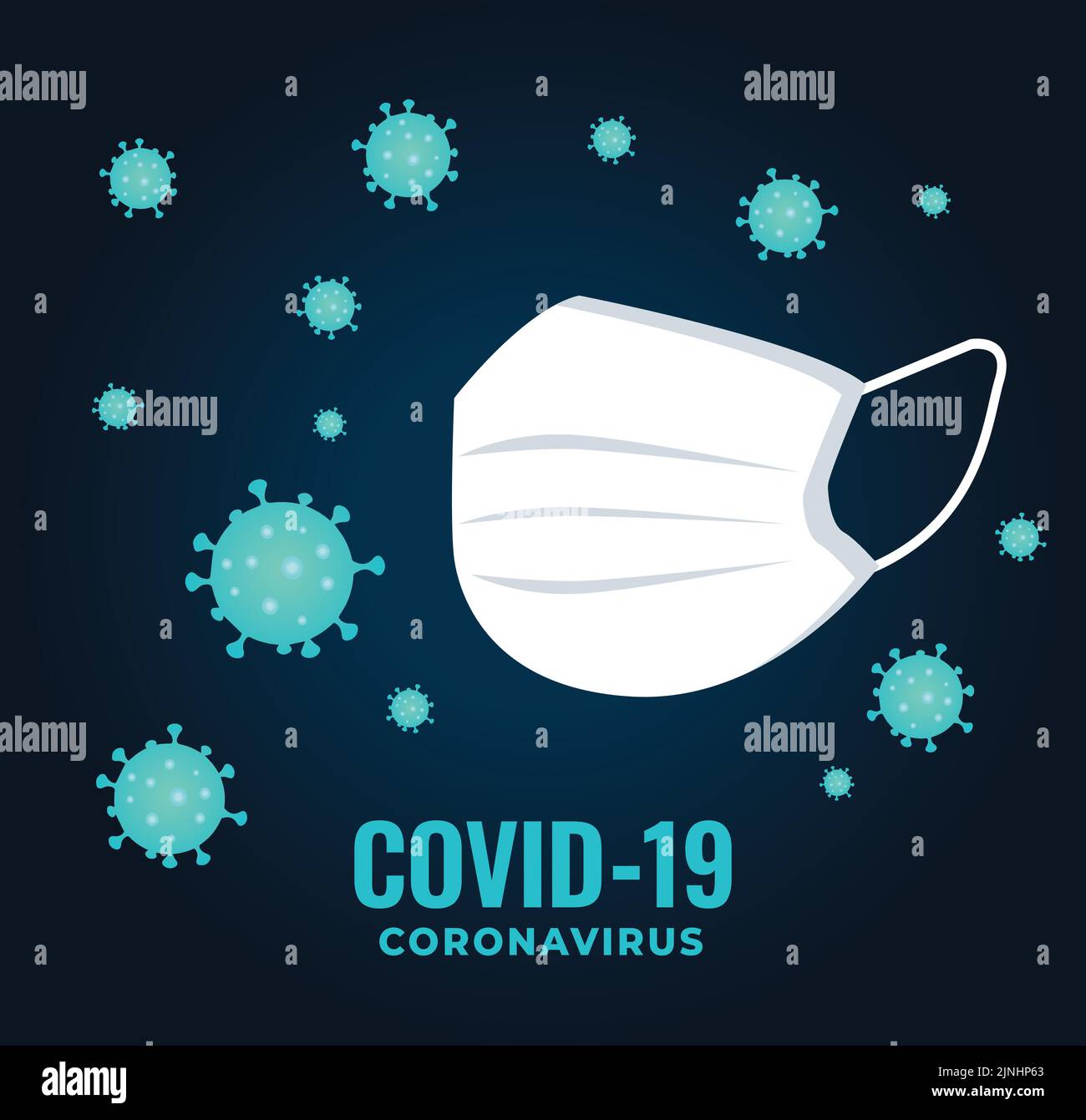 Protection contre les coronavirus.masque chirurgical réaliste avec des sangles d'oreille en caoutchouc. Vecteur Illustration de Vecteur