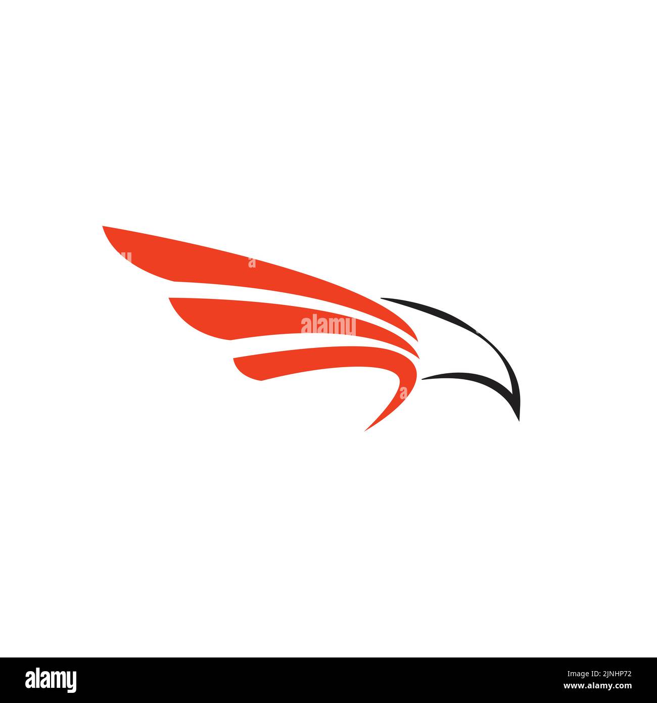 Logo vecteur Flying Bird. Motif oiseau, aigle, faucon, logo de ligne vectorielle de luxe Illustration de Vecteur