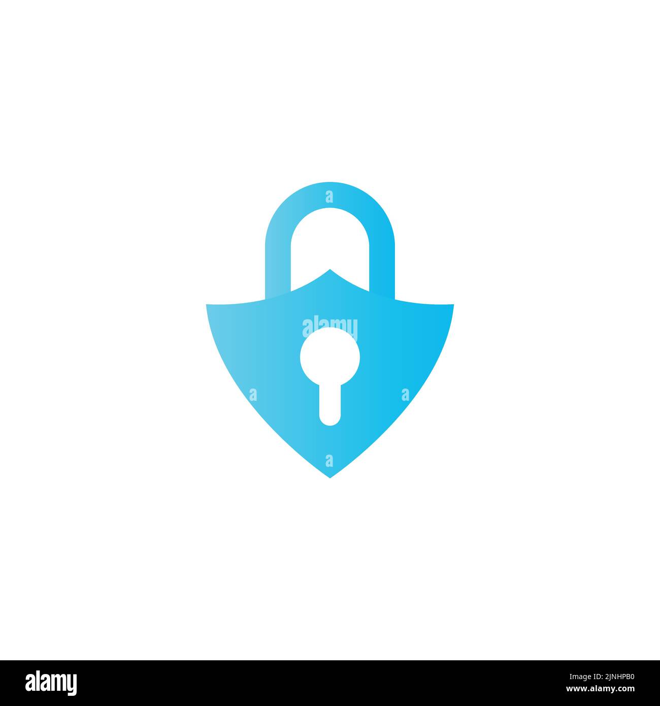 Logo abstrait de l'icône du vecteur de verrouillage de sécurité Illustration de Vecteur
