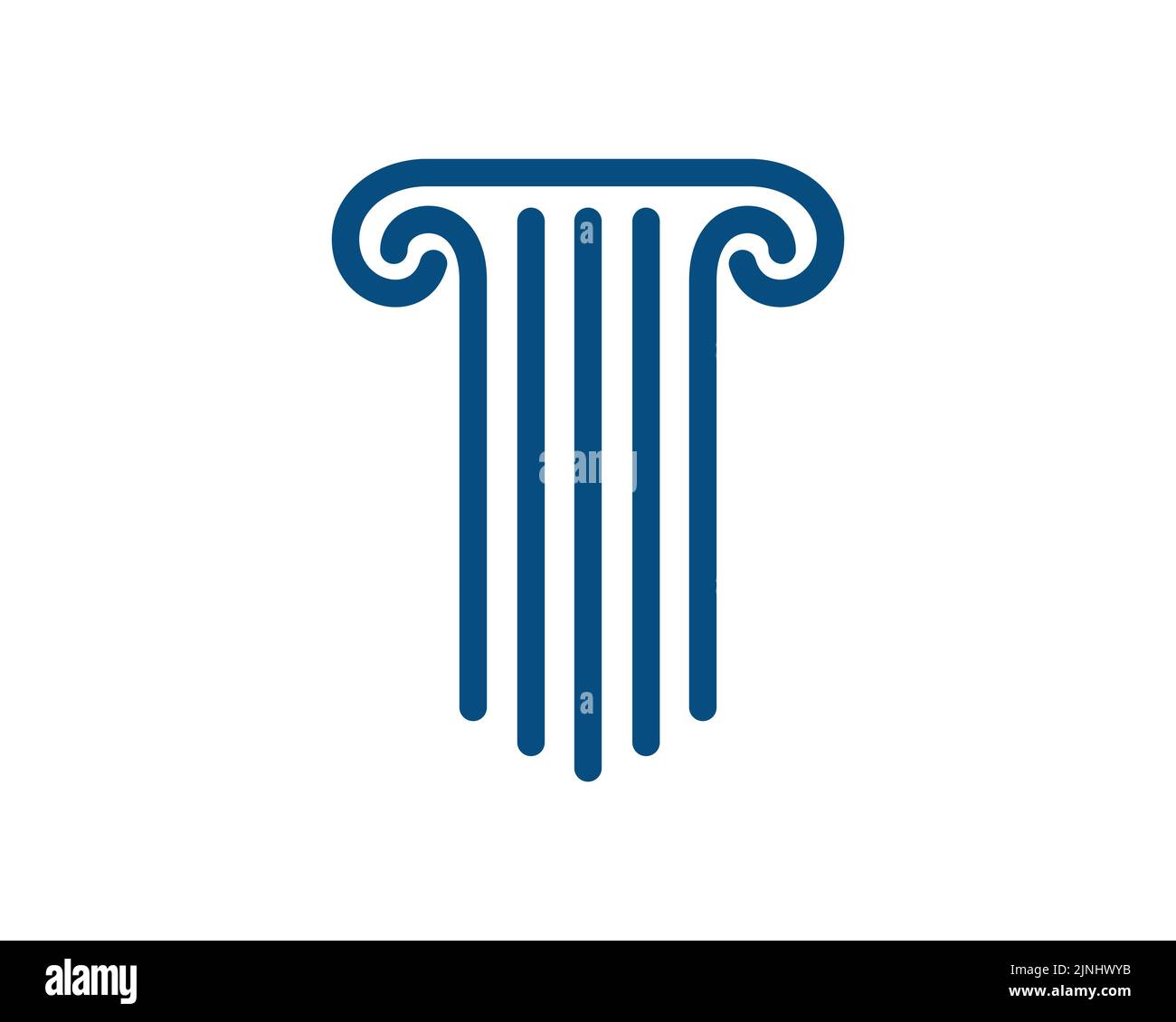 Pilier simple avec illustration de couleur bleue Illustration de Vecteur