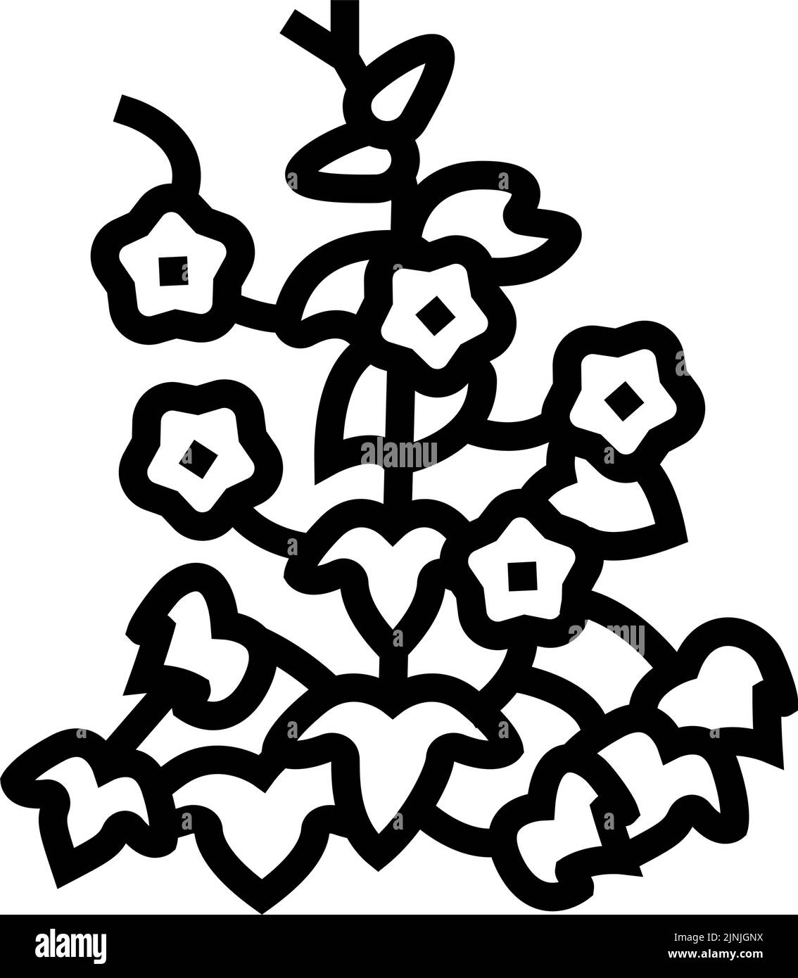 illustration vectorielle de l'icône morning glory line Illustration de Vecteur