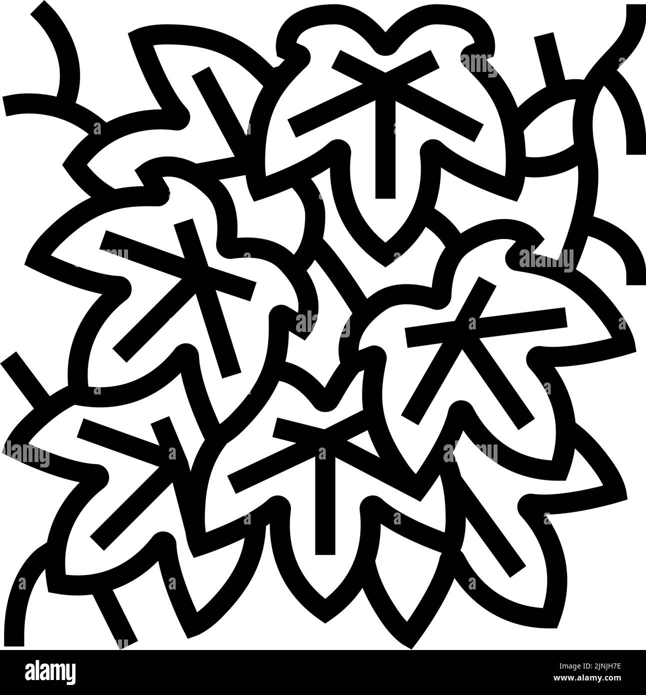 illustration vectorielle de l'icône boston ivy line Illustration de Vecteur