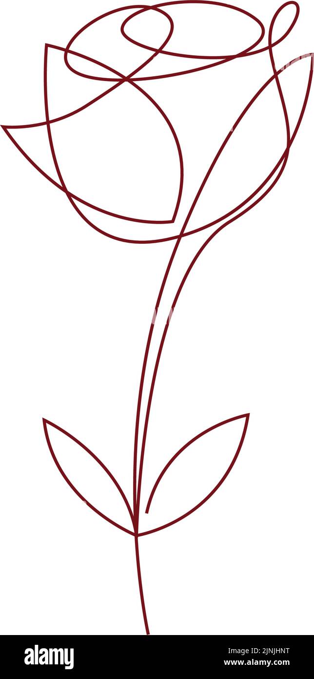 Illustration de la ligne de roses rouges Illustration de Vecteur