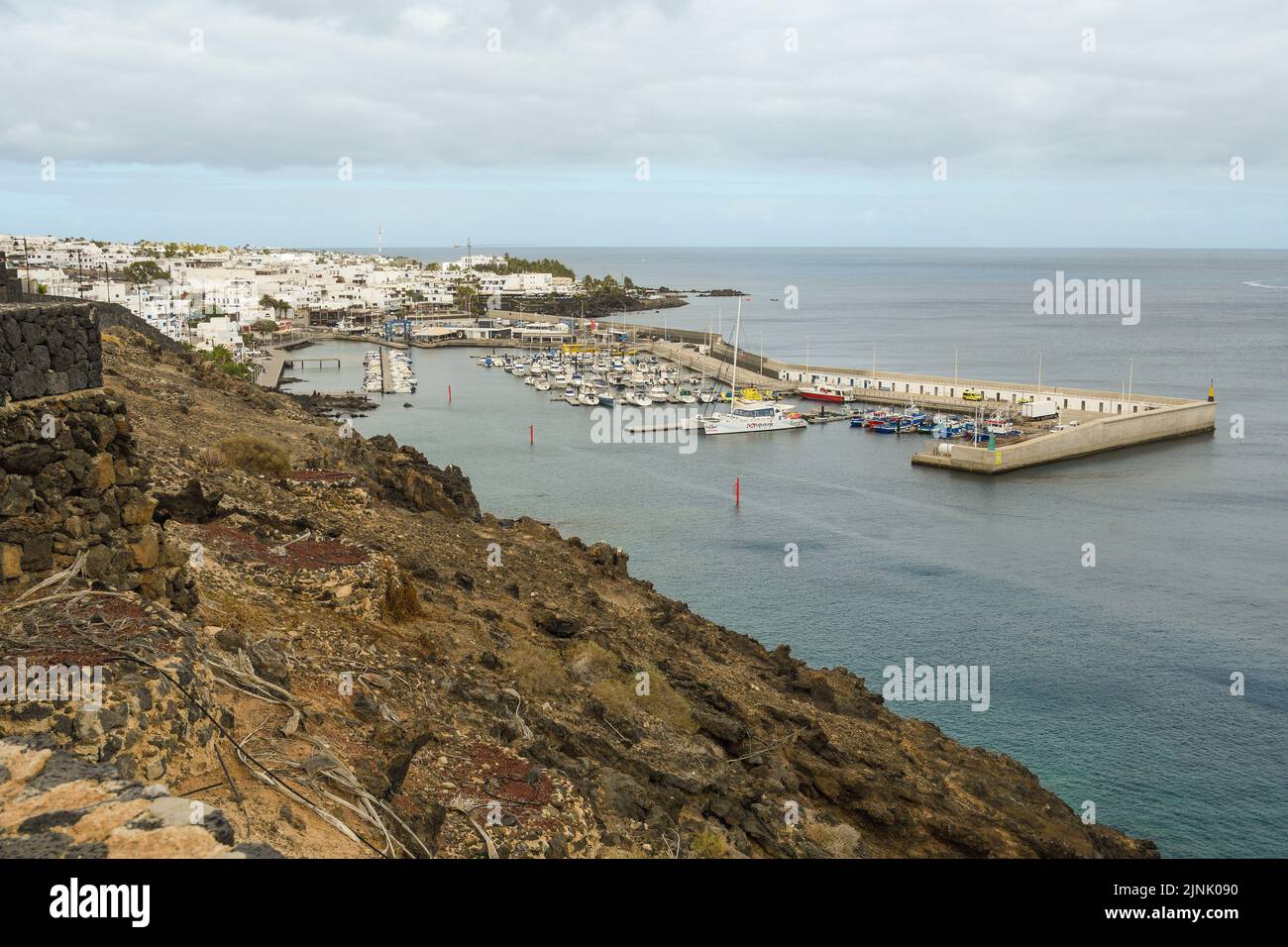 Vue sur Playa del Carmen à Lanzarote Banque D'Images