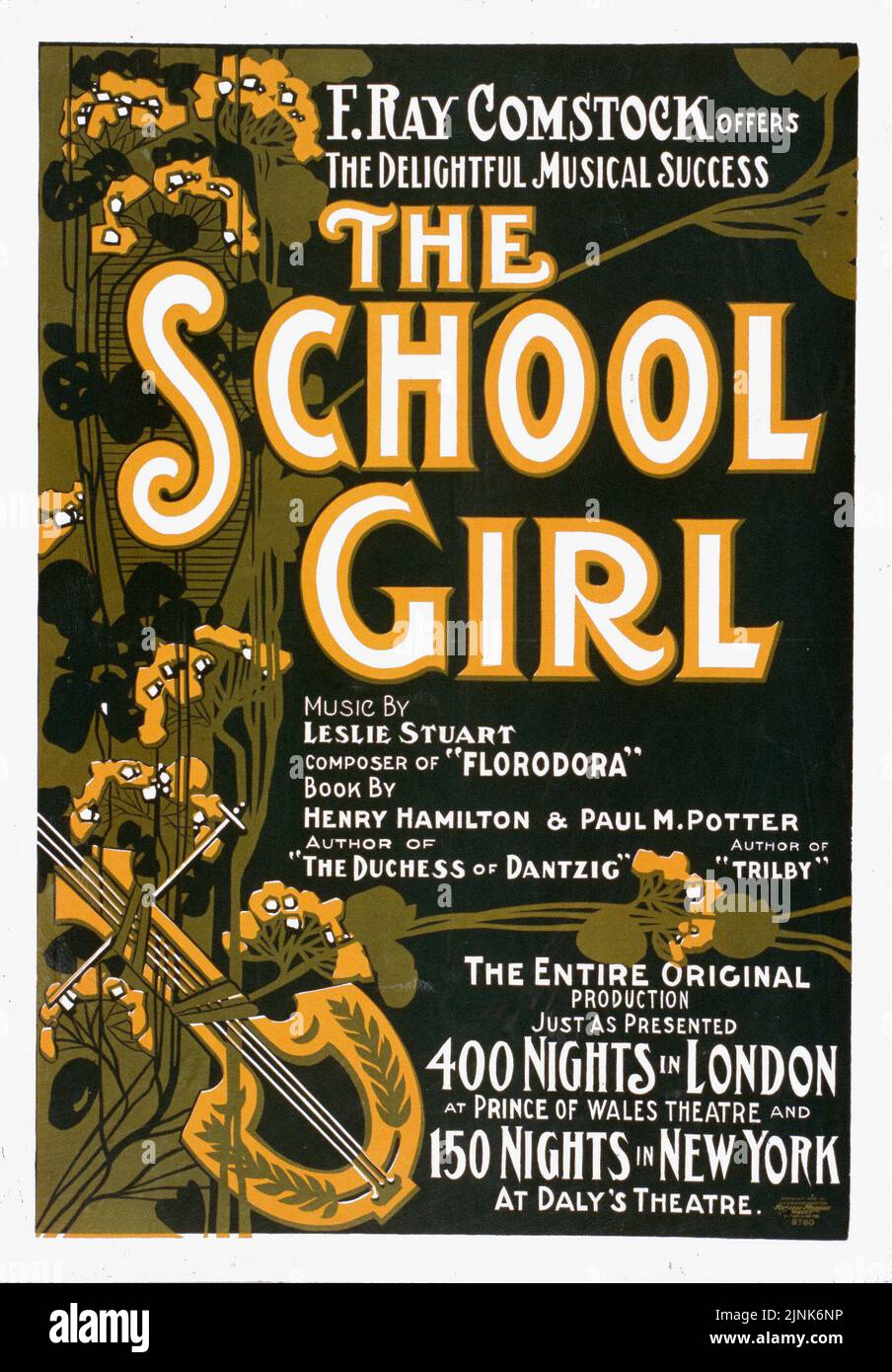 La fille de l'école (1905) F. Ray Comstock, musique de Leslie Stuart, Livre de Henry Hamilton et Paul M. Potter Banque D'Images