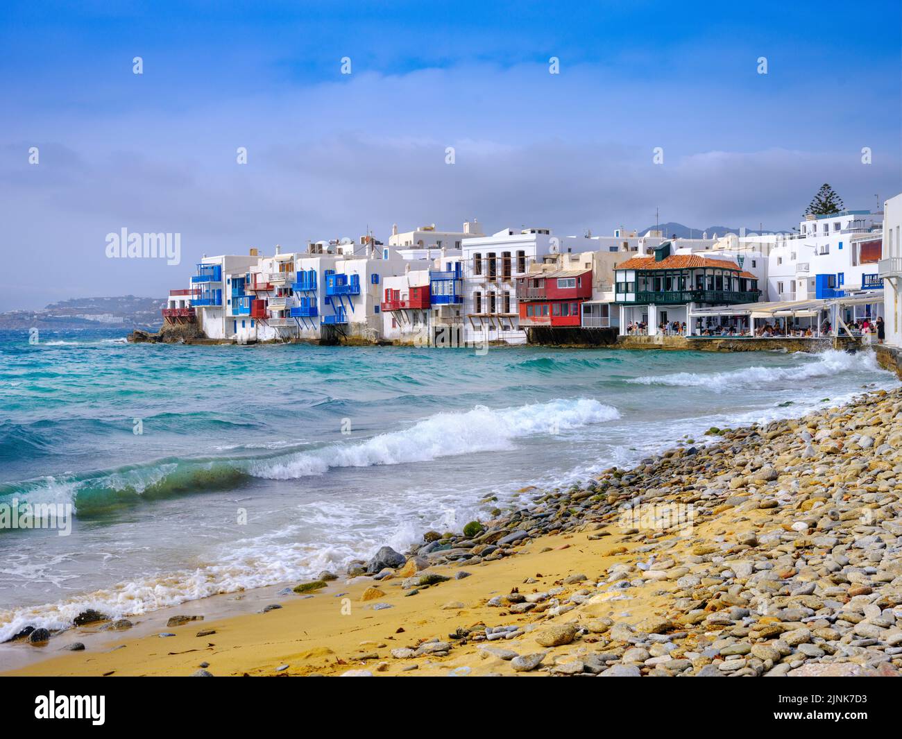 Mykonos, petite île des Cyclades de Venise, Grèce, Europe Mer Egéé, Méditerranée Banque D'Images