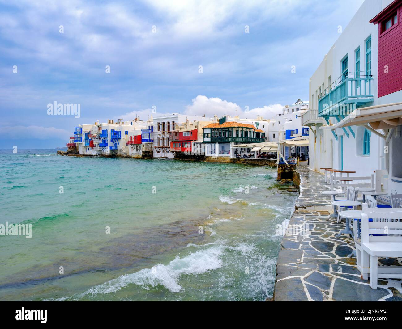Mykonos, petite île des Cyclades de Venise, Grèce, Europe Mer Egéé, Méditerranée Banque D'Images