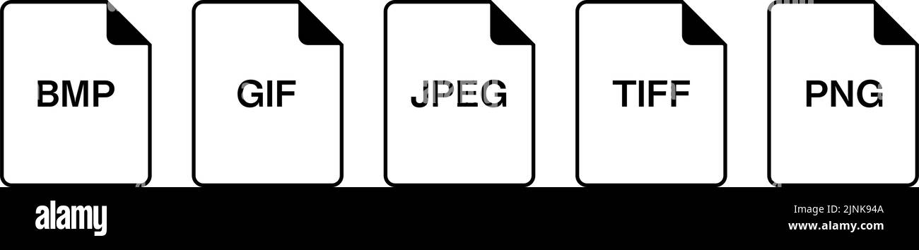 Icône simple définie au format de fichier Illustration de Vecteur