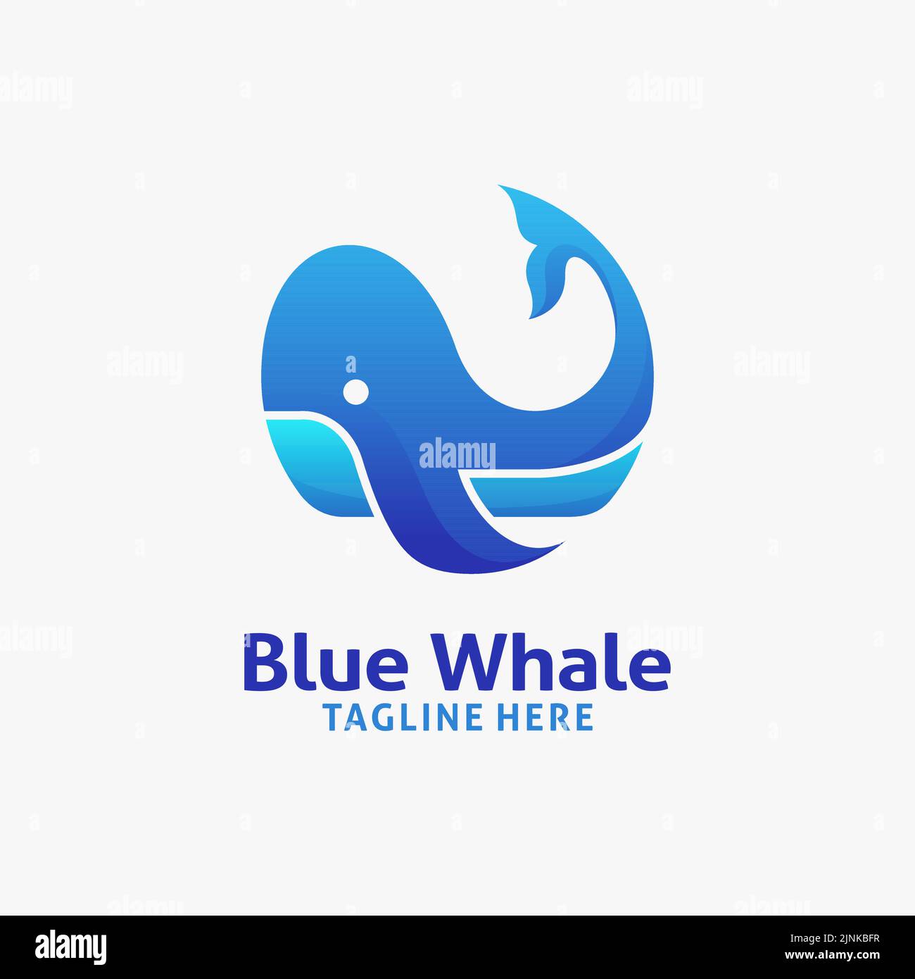 Logo baleine bleue Illustration de Vecteur