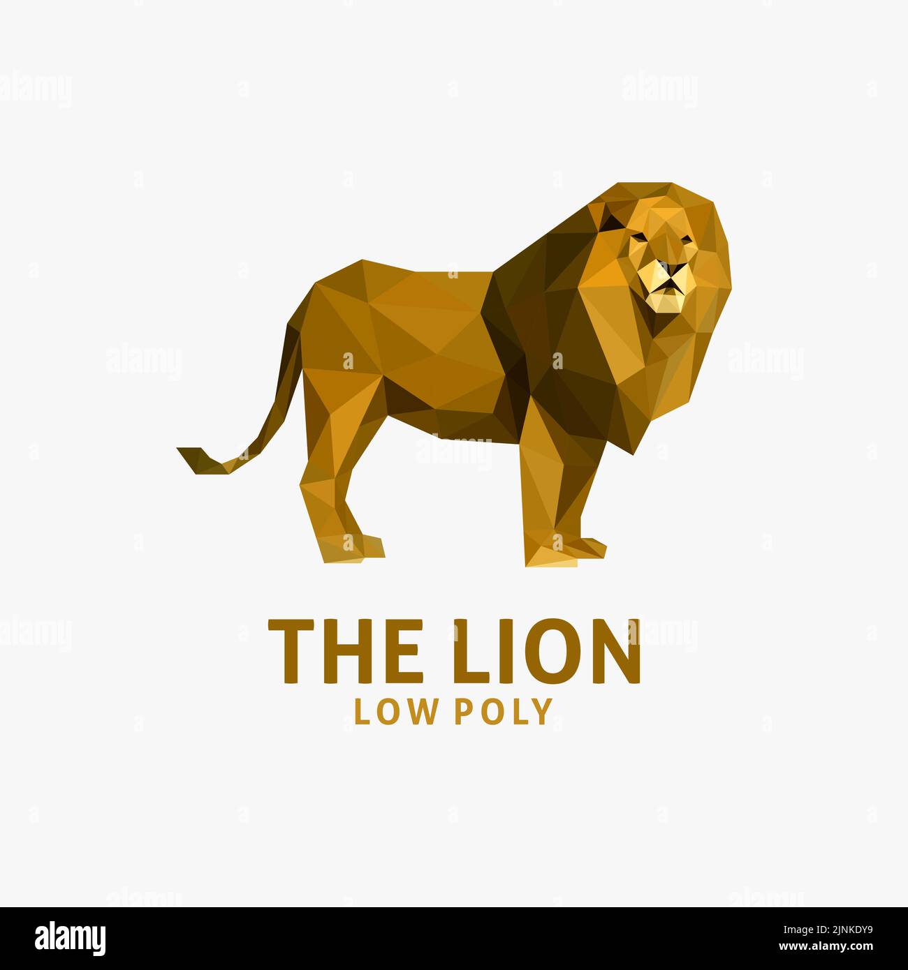 Logo bas en poly lion Illustration de Vecteur