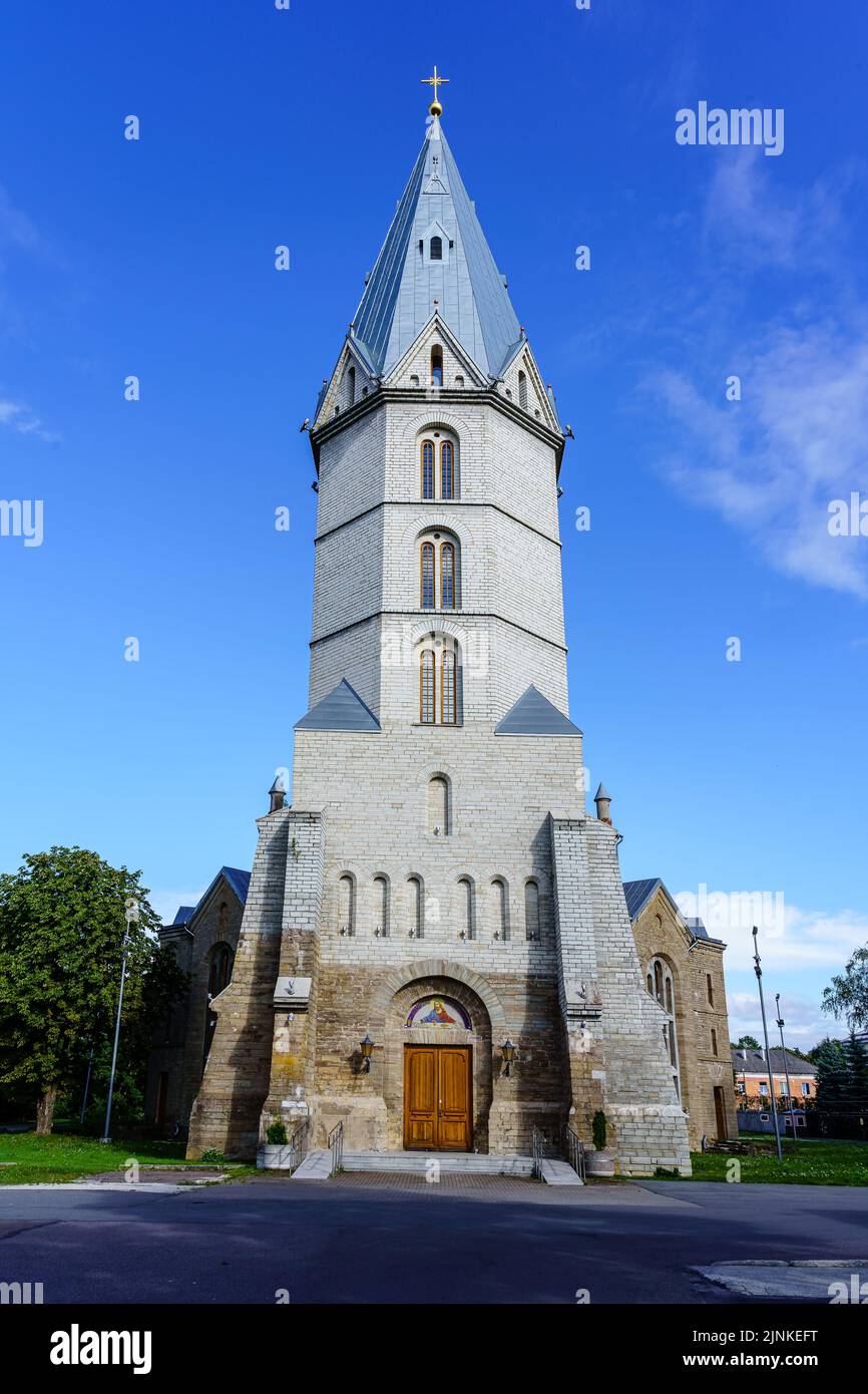 Cathédrale luthérienne d'Alexandre dans la ville de Narva Estonie. Banque D'Images